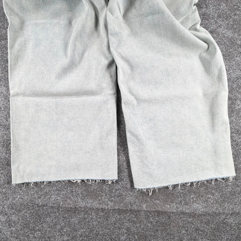 NWT Good‎ American Good Waist Palazzo Crop Jeans Womens 15 Indigo Patch Pockets